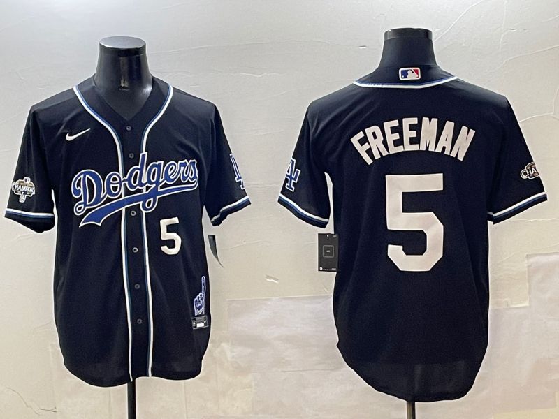 Men Los Angeles Dodgers #5 Freeman Black Fashion Game 2025 Nike MLB Jersey style 3067->los angeles dodgers->MLB Jersey